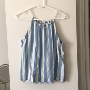 Anthropologie Maeve Striped Halter Tank, Sz M